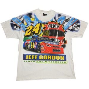 Vintage 2000 Jeff Gordan Nascar AOP Galaxy All Over Print T Shirt Size XL New
